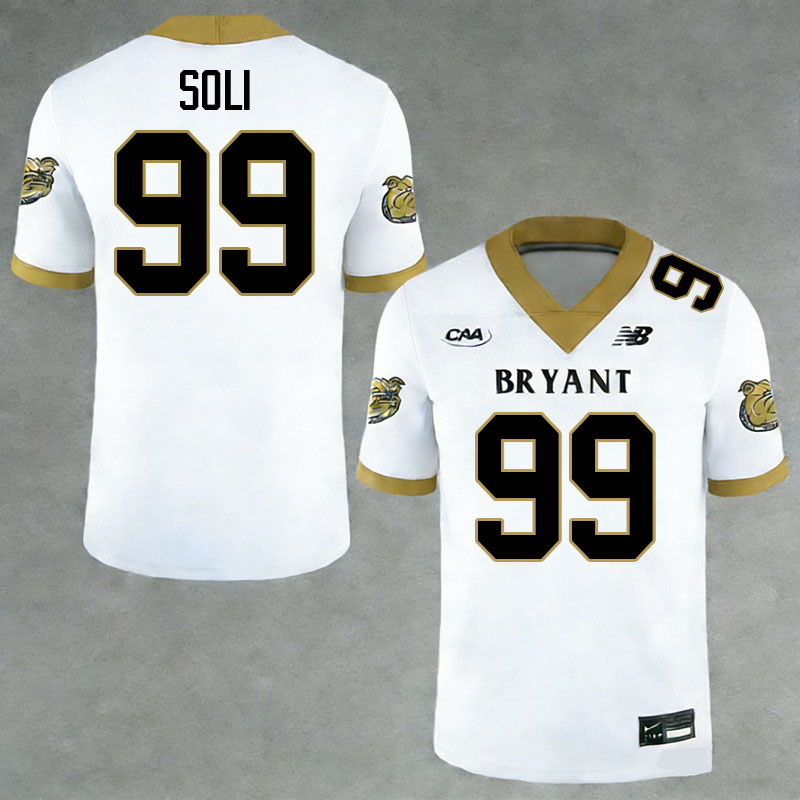 Bryant Bulldogs #99 Bryce Soli College Football Jerseys,Uniforms-White